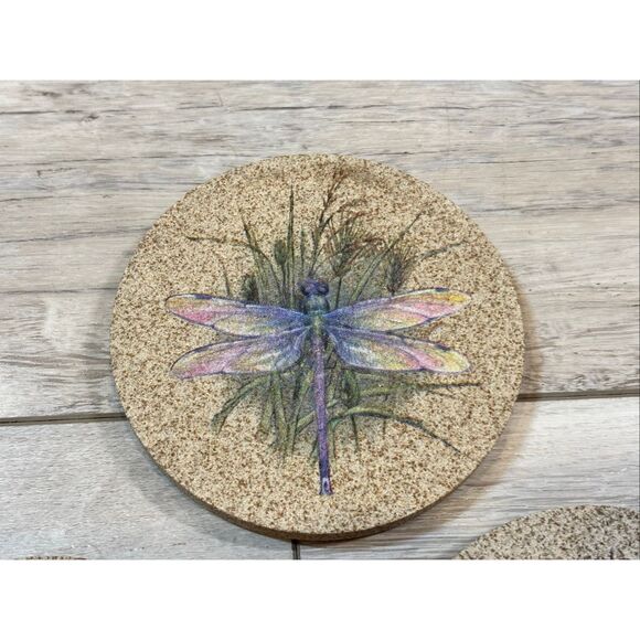 Thirstystone "Dragonfly" 4-Pack Natural Sandstone Coasters - Picture 5 of 10
